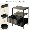 Modern 2 Drawers Bedside Table with Power Supply Nightstand Bedroom Furniture UK