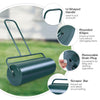 63L Steel Garden Lawn Roller Water Sand Filled Outdoor Grass Roller w/Drain Plug