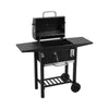 Outdoor Charcoal BBQ Grill Smoker Trolley with Shelves, Bottle Opener and Wheels