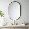 Industrial Style Oval Wall Mounted Mirror Bathroom Hanging Vanity Mirrors 70cm