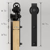 8FT/243cm Sliding Barn Wood Door Hardware Closet Track Kit Single Door Black