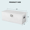 30x15x14" Truck Bed Tool Box Aluminum ToolBox Storage W/ Side Handle Lock & Keys