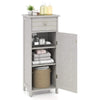 Freestanding Bathroom Storage Cabinet with Door Drawer and Adjustable Shelves-Da