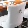 Luxury Grey/BEIGE/BLACK Velvet Bar Stools Kitchen Breakfast Barstools Set of 2 4