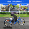 24 Inch Tricycle Adults Seniors Foldable 7 Speed 3 Wheels Bicycle with Basket UK