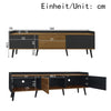 TV Stand TV Unit Sideboard Cabinet 160 cm 2-Doors 2 Drawers Modern Design Black