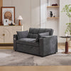 2 Seater Pull Out Sofa Bed Loveseat Recliner with Hidden Table, Cup Holders, USB