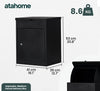 Extra Large Black Outdoor Parcel Secure Box Lock Package Delivery Drop Postbox