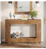 47 Inch Farmhouse Console Table, Narrow Wooden Entryway Sofa Table for Hallway