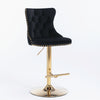 Velvet Swivel Bar Stools Set of 2 Swivel Kitchen Barstools Bar Chairs Grey Black