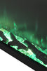 Electric 3 Sided Media Fire 40-100in Wall Insert LED Flames Fireplace Panoramic