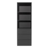 3 Tier Bookcase with Shelving Drawers for Storage Bookshelf Living Room Office