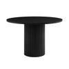 Dusk Hattie Panel Round 4-6 Seater Pedestal Dining Table Black RRP £
