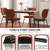 2Pcs Modern Fabric Dining Chair Padded Kitchen Armless Dining Chair Accent Chair