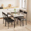 Dining Table Set with 2/4 Chairs, Modern Design for Kitchen, Home, Patio, Garden