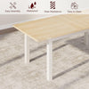 Extendable Dining Table Set w/ 2 Benches&2 Stools, Office Desk Seats 4-8 Persons