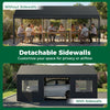 Outdoor Car Shelter 586 x 305 cm Carport with Removable Sidewalls