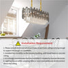 60cm Gold Plated Modern Crystal Chandeliers Lighting Pendant Ceiling Lamp 3Color
