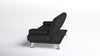 3 Seater Sofa Bed Faux Leather Or Fabric Chrome Metal Legs Sofabed Clic Clac