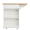 Kitchen Island on Wheels, Rolling Kitchen Storage Trolley with Worktop & Drawers