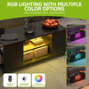 High Gloss Coffee Table with LED Light Living Room Cocktail Sofa Center Table