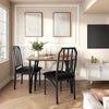 Dining Table Set for 2 with Cushioned Chairs,Brown Compact Kitchen Table Set