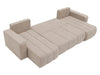 U-Shaped Corner Sofa Bed Symmetrical with Storage Velour Fabric FURYN U