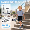 Foldable Powered Scooter with Adjustable Seat, Brake, Black