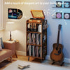Record Player Stand, 4-Tier Vinyl Record Storage Cabinet Holds up to 300+ Albums