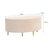 Bench With Storage SpaceUpholstered Bench With Velvet Storage Box
