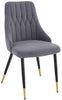 8 Grey Velvet Dining Chairs set Gold Tip Legs velvet luxury dining chairs x 8