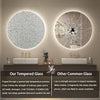 Round LED Bathroom Wall Mirror Demister Illuminated Light Up 500x500 Waterproof