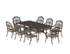 Vintage Garden Dining Set Cast Aluminium Patio Furniture 8 Seater Chairs Table