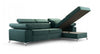 L-Shaped Corner Sofa Bed with Storage Springs Blue Green Grey IDRI New