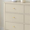 Large 6 Drawer Chest of Drawers Hales Taupe Range minimalist modern beige