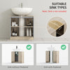 60x60cm Under-Sink Storage Cabinet w/ Adjustable Shelf 2 Doors Cabinet