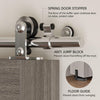 6.6FT/201cm Stainless Steel Sliding Barn Wood Door Hardware Closet Track Roll...
