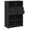 Highboard Black 80x42.5x124 Engineered Wood R9L4