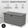 Outdoor Storage Box Lockable 400L - Garden Container Chest Weather Resistant