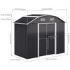 Outdoor GalvanisedSteel Garden Storage Shed for Bike Tool, Sliding Door,FreeBase