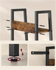 Ladder Shelf 5-Tier Narrow Shelf Bookshelf Rustic Brown and Black