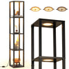 Floor Lamp with Shelves 4-Tier Freestanding Display Rack