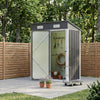 5ft x 3ft Outdoor Storage Shed Steel Garden Shed Small Tool House with Door