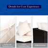 4 PCS Rattan Patio Conversation Set Outdoor Furniture Sofa Set w/ Coffee Table