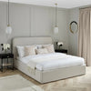 Dusk Ascot Natural Linen Look Fabric King Size Ottoman Storage Bed RRP £999