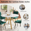 Dining Table Round Wood Top Metal Base Farmhouse Industrial Kitchen Dining Room