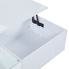 Hydraulic Lift Coffee Table w/ LED Lights & Storage, High Gloss White, 100x50cm