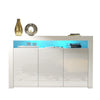 TV Unit | 155cm Sideboard | Cabinet | Cupboard | White High Gloss Doors Free LED