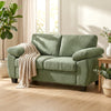 2 Seater Sofa, Chenille Sofa with Spring Cushions, Wide Armrests