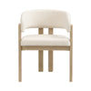 Dining Chairs Set of 4 w/ Boucle Fabric & Sturdy Wooden Frame for Dining, Living
